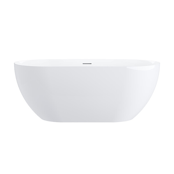 STANO - Baignoire îlot design ovale LISBON blanche 150 cm Brillant - large