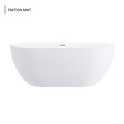 STANO - Baignoire îlot design ovale LISBON blanche 150 cm Mat - vignette