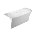 STANO - Baignoire semi-îlot design ELIZABETH blanche 170 cm Angle à gauche - vignette