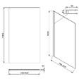 ESSEBAGNO - Pare-Baignoire fixe verre anticalcaire et aluminium 80 x 140 Or Brossé - vignette