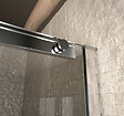 KASSANDRA - Paroi de douche fixe + Porte coulissante LUNA verre sérigraphié 160 cm Sans paroi latérale - vignette