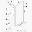 ESSEBAGNO - Square Paroi de douche verre anticalcaire et aluminium cadre complet 120 x 200 Or Brossé - vignette