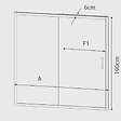 KASSANDRA - Paroi de douche fixe + Porte coulissante BELLA 125 cm Paroi latérale : 77 - 79 cm - vignette