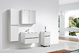 STANO - Armoire de toilette bloc-miroir SIENA largeur 80 cm blanc laqué - vignette
