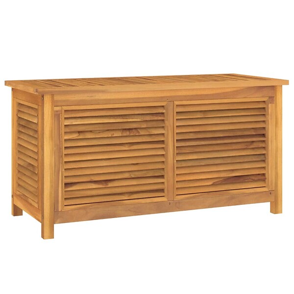 VIDAXL - vidaXL Boîte de rangement jardin et sac 114x50x58 cm bois massif teck - large