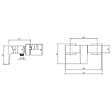 VILLEROY & BOCH - Villeroy & Boch Architectura Square Mitigeur Monocommande de douche  , Or brossé (TVS12500100076) - vignette