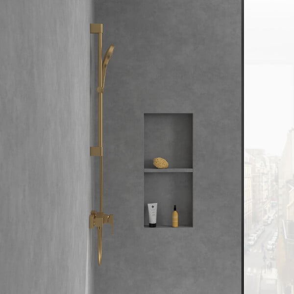 VILLEROY & BOCH - Villeroy & Boch Architectura Square Mitigeur Monocommande de douche  , Or brossé (TVS12500100076) - large