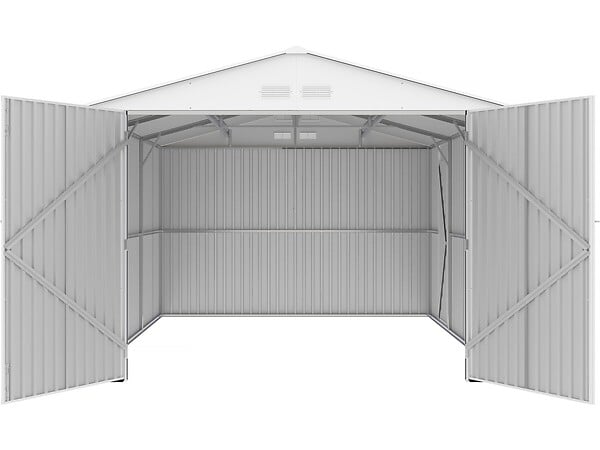 HABITAT ET JARDIN - Garage métal "Houston" 15,36 m² - Anthracite - large
