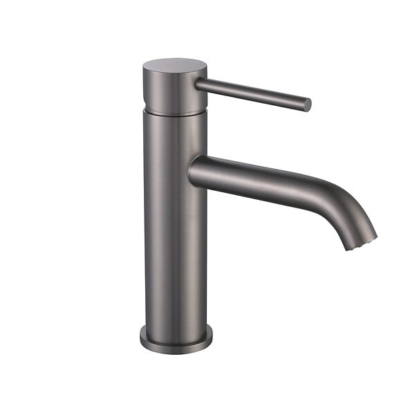 LUXURYBAIN - LuxuryBain- Mitigeur, robinet de lavabo pour salle de bain design et moderne (Gris brossé) - large