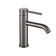 LUXURYBAIN - LuxuryBain- Mitigeur, robinet de lavabo pour salle de bain design et moderne (Gris brossé) - vignette