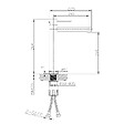 ESSEBAGNO - Luisa mitigeur lavabo haut or brossé - vignette