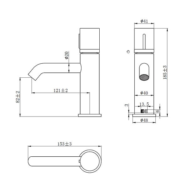 ESSEBAGNO - Manopola mitigeur lavabo bas or marbre - large