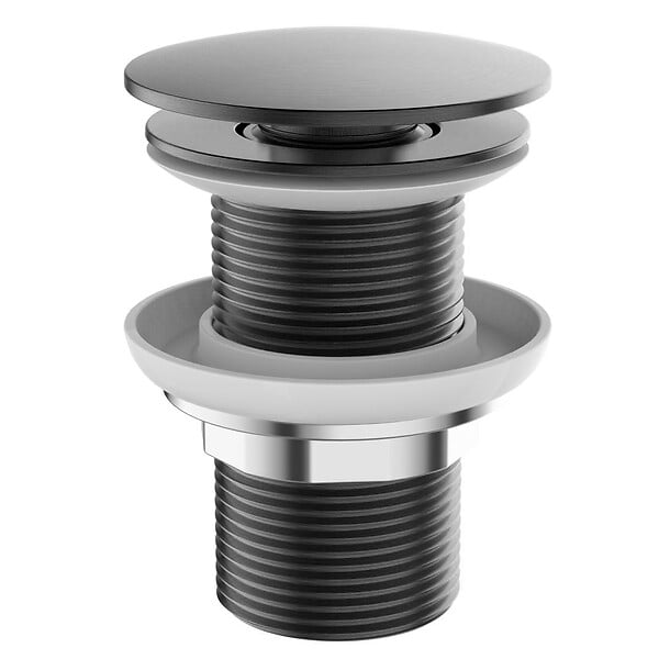 ESSEBAGNO - Manopola mitigeur lavabo bas gris gun métal marbre - large