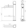 ESSEBAGNO - Manopola mitigeur lavabo haut cuivre brossé marbre - vignette