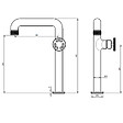 ESSEBAGNO - Factory mitigeur lavabo haut gris gun métal - vignette