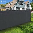 VOUNOT - Brise vue occultant en HDPE 150g/m² 1.5x10m avec attaches de fixation anthracite - vignette