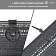 VOUNOT - Brise vue occultant en HDPE 150g/m² 1.5x10m avec attaches de fixation anthracite - vignette