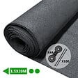 VOUNOT - Brise vue occultant en HDPE 150g/m² 1.5x20m avec attaches de fixation anthracite - vignette