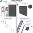 VOUNOT - Paravent retractable avec housse de protection 160x300cm Gris - vignette