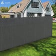 VOUNOT - Brise vue occultant en HDPE 150g/m² 1.5x10m avec attaches de fixation gris - vignette