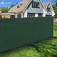 VOUNOT - Brise vue occultant en HDPE 150g/m² 1.5x10m avec attaches de fixation vert - vignette
