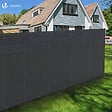 VOUNOT - Brise vue occultant en HDPE 150g/m² 1.8x10m avec attaches de fixation anthracite - vignette