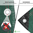 VOUNOT - Brise vue occultant en HDPE 230g/m² 1x10m avec attaches de fixation vert - vignette