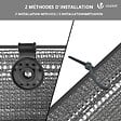VOUNOT - Brise vue occultant en HDPE 150g/m² 1x20m avec attaches de fixation gris - vignette