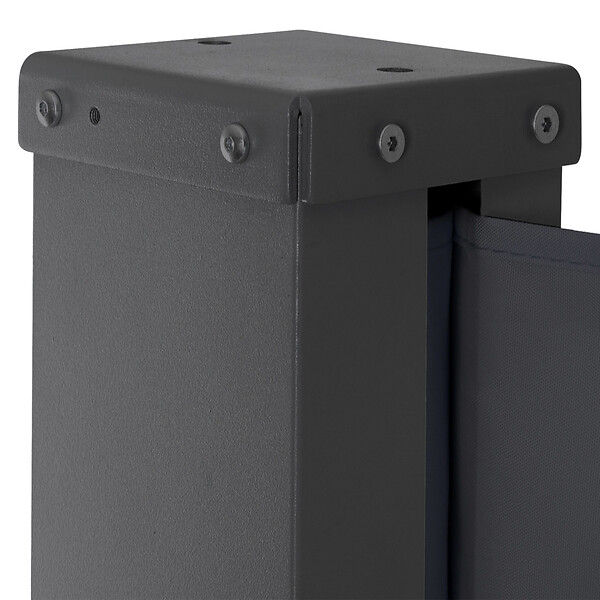 ID MARKET - Paravent extérieur rétractable 160 x 500 CM gris anthracite store latéral - large