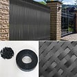 ID MARKET - Kit de lamelles occultantes PVC grises L.60 M pour panneau grillagé - vignette