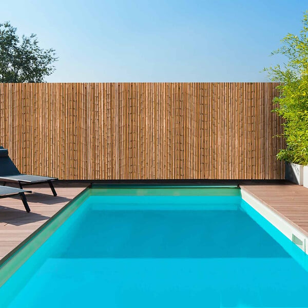 ID MARKET - Brise vue occultant 1,8 x 10 M imprimé bambou 160 gr /m² - large