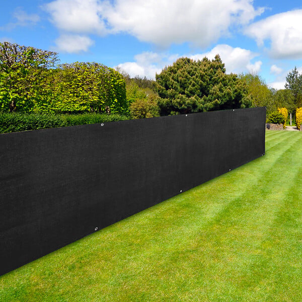 ID MARKET - Brise vue ultra résistant 1,8 x 10 M noir 400 gr/m² haut de gamme - large
