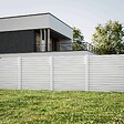 MON MARCHE DECO - Kit Clôture PRO PVC Blanc H. 180 cm - 15 Lisses claire-voie - 5,70 m - vignette