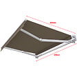 COTE STORE - Store banne manuel 2,5 x 2 m Monobloc pour terrasse - Taupe - vignette