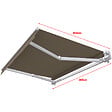 COTE STORE - Store banne manuel 3,6 x 3 m Monobloc pour terrasse - Taupe - vignette