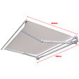 COTE STORE - Store banne manuel 4 x 3 m Monobloc pour terrasse - Écru - vignette
