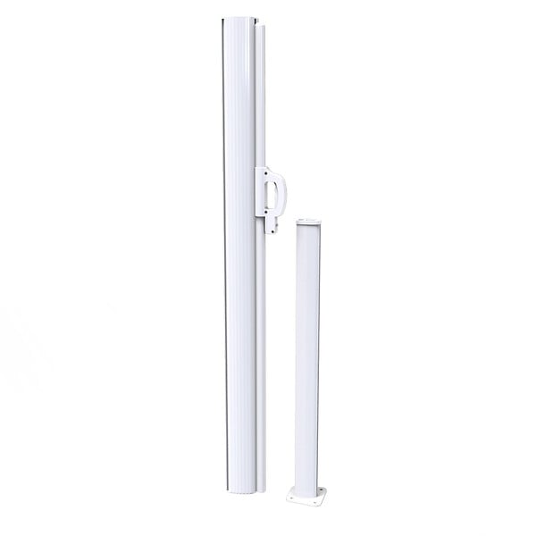 COTE STORE - Stores latéral paravent 1,8 x 3,5 m extérieur brise vue pour terrasse - Armature blanc - Toile Dune - large