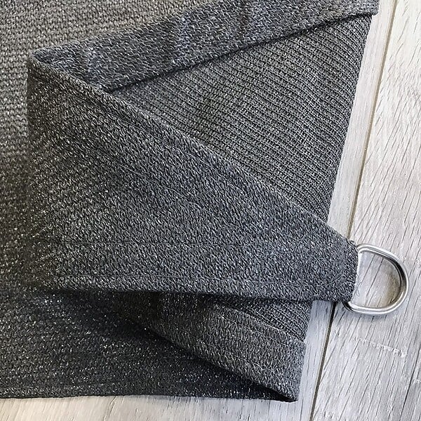 COTE STORE - Voile d'ombrage 5 x 5 m carré 280g/m² - Haute densité résistante au vent - Tissu micro-aéré - Gris - large