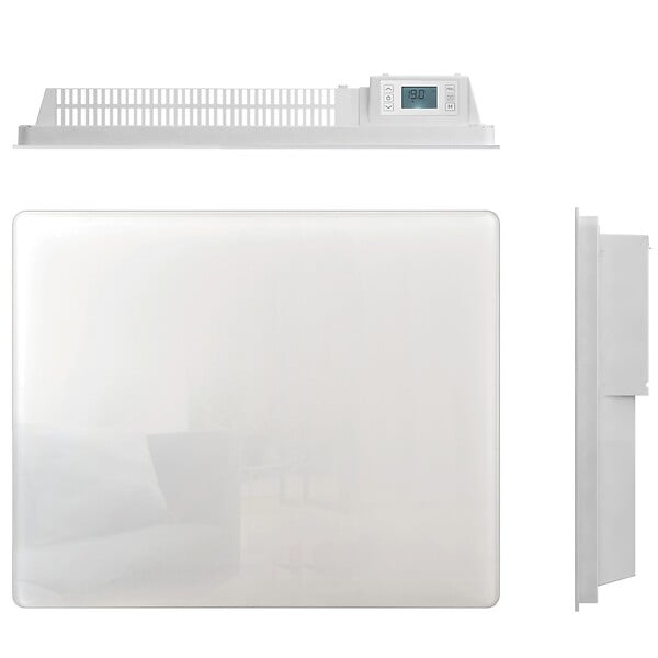 KALIA - Radiateur électrique céramique GLASS blanc 1000W - large