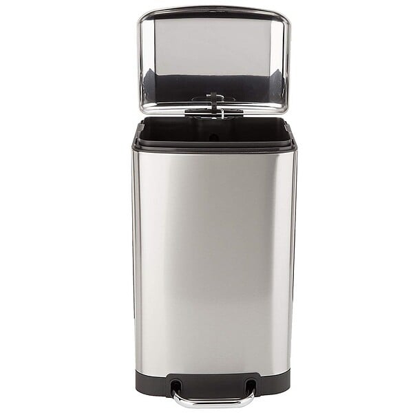 KITCHEN MOVE - Poubelle à pédale inox GREENWICH argent 30L - large