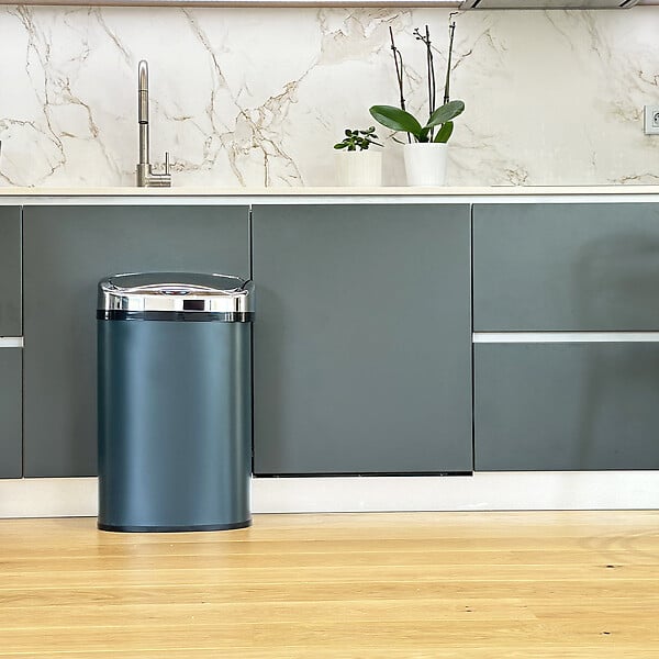 KITCHEN MOVE - Poubelle automatique inox MAJESTIC gris 58L - large