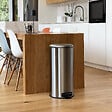 KITCHEN MOVE - Poubelle à pédale inox URBAN argent 30L - vignette