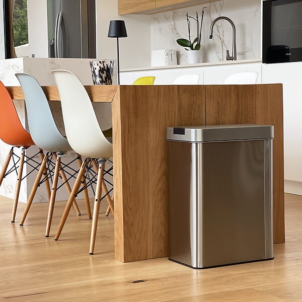 KITCHEN MOVE - Poubelle automatique inox SILVERLAKE argent 70L - large