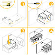 EMUCA - Bac de tri sélectif a montage inférieur et extraction manuelle pour élément de cuisine Recycle, 2x15litres, Plastique Gris antracite - vignette