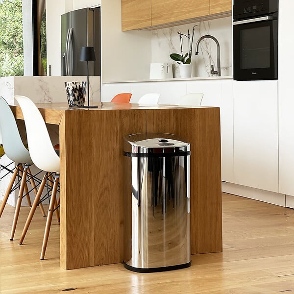 KITCHEN MOVE - Poubelle automatique inox LARGO argent 42L - large