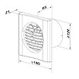 VENTS - Lot Extracteur d'air MF (interrupteur)+ Gaine flexible+ Grille+2 colliers diamètre 125 - vignette