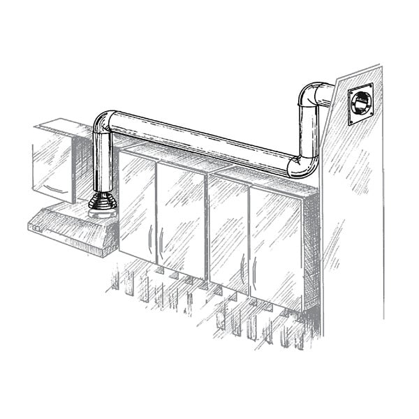 BLAUBERG - Réduction mâle femelle PVC blanc | idéal pour hotte aspirante extracteur ventilateur - Diamètre (mm): 150/125 - large