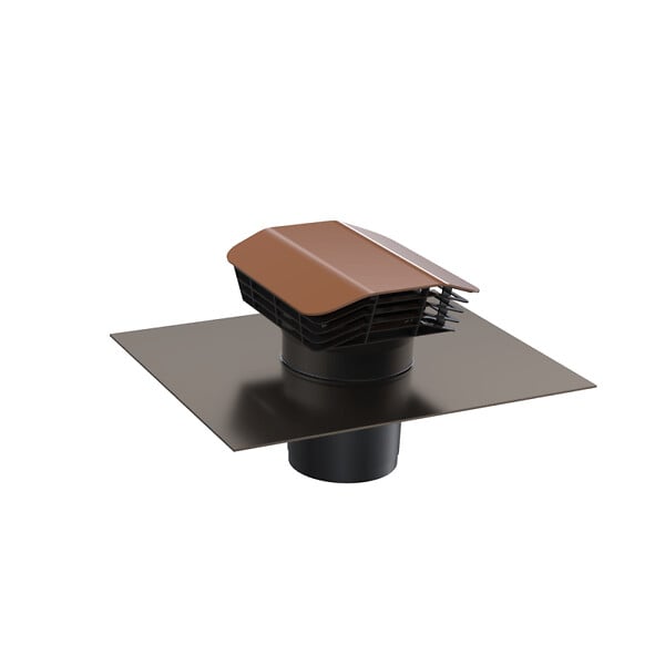 ANJOS - Sortie de toit VMC plastique ANJOS CTP2 | chapeau pour toiture incliné diamètre 160 - Couleur: Ardoise - large