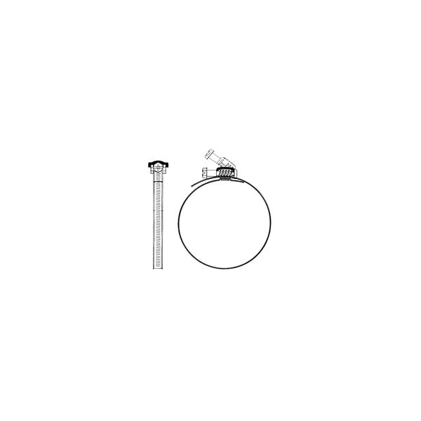 ACOMAT - Lot de 10 colliers plats de serrage - fixation inox pour gaines de ventilation - Diamètre (mm): 60 à 110 - large