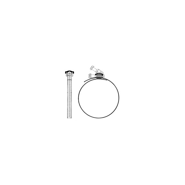 ACOMAT - Lot de 10 colliers plats de serrage - fixation inox pour gaines de ventilation - Diamètre (mm): 60 à 215 - large